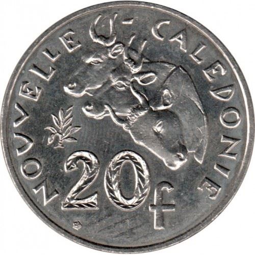 New Caledonia 20 Francs Coin 2006 - 2018 KM 12a