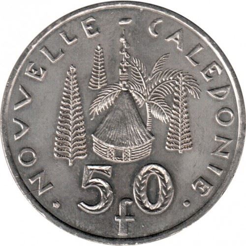 New Caledonia 50 Francs IEOM Coin 1972 - 2005 KM 13