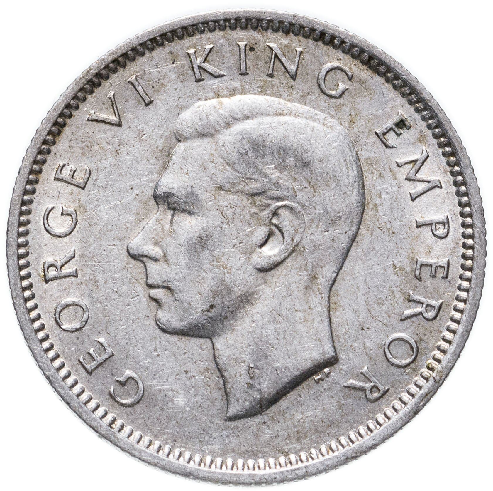 New Zealand 6 Pence Coin | King George VI | Huia Bird | KM8 | 1937 - 1946