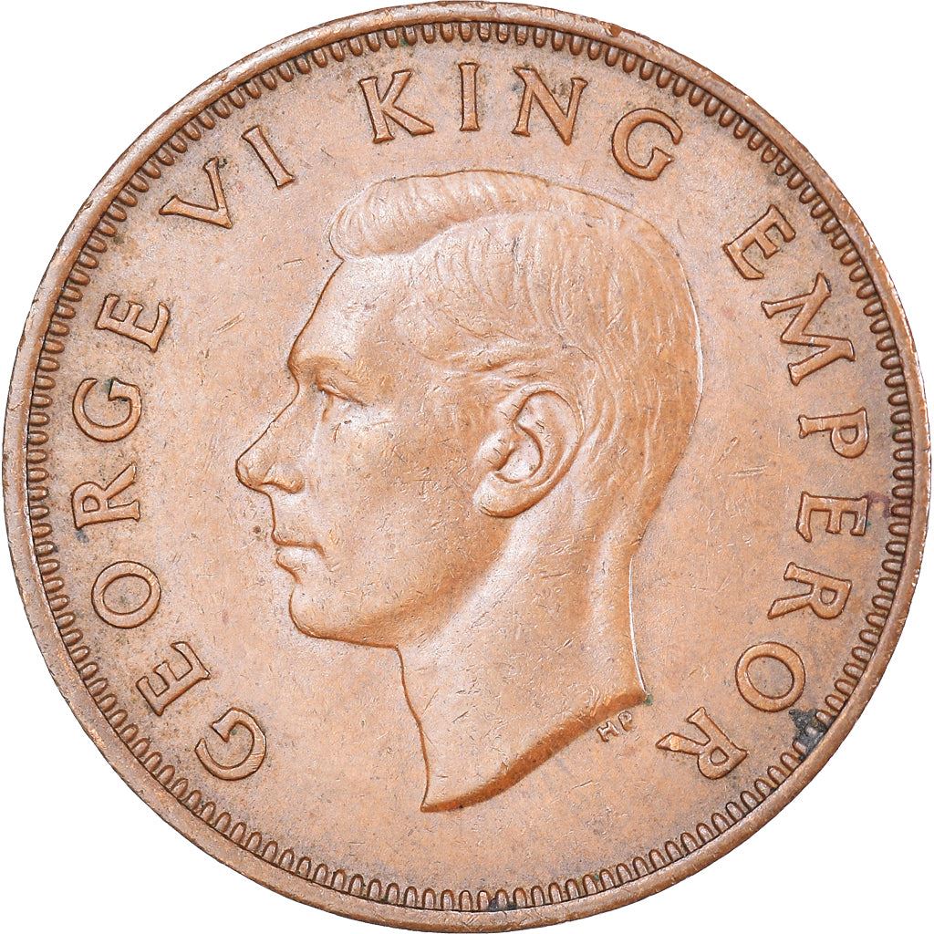 New Zealander 1/2 Penny Coin | King George VI | Hei-tiki Pendant | KM12 | 1940 - 1947