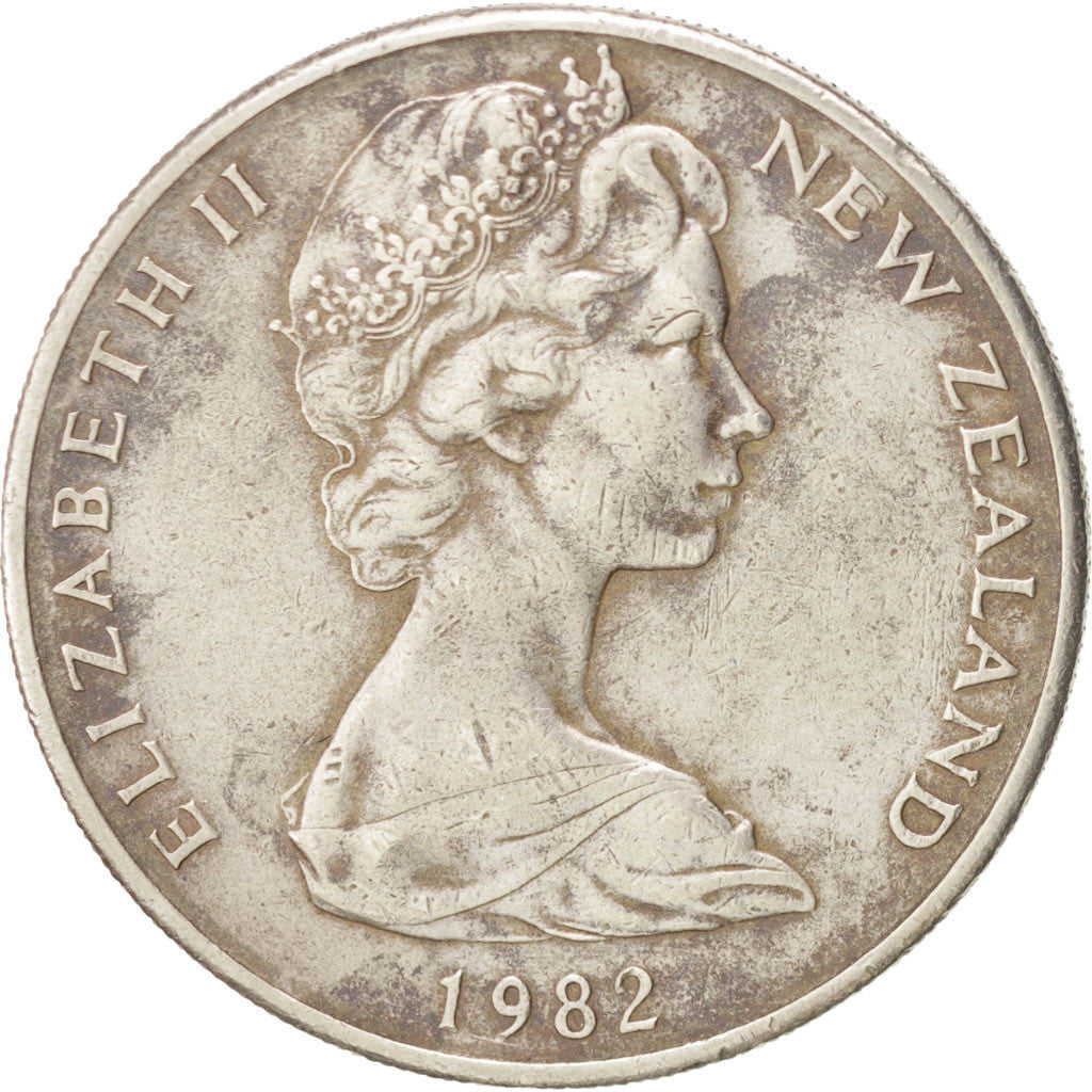 New Zealander 20 Cents Coin | Queen Elizabeth II | Kiwi Bird | KM36 | 1967 - 1985