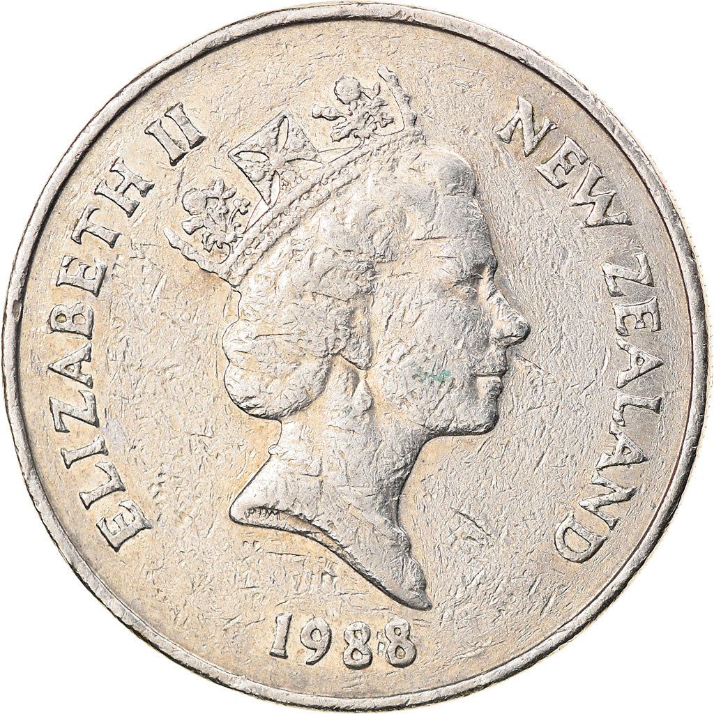 New Zealander 20 Cents Coin | Queen Elizabeth II | Kiwi Bird | KM62 | 1986 - 1989