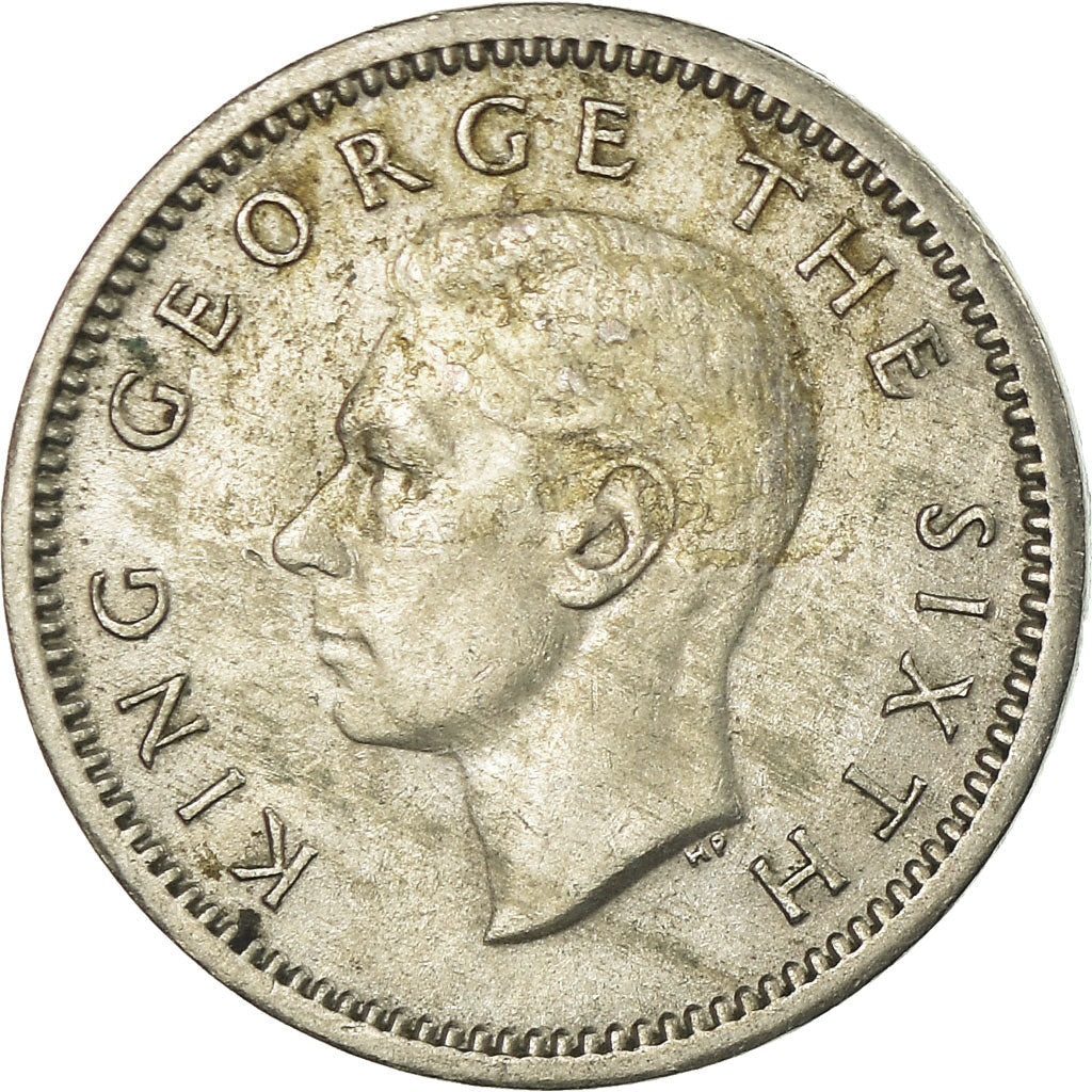 New Zealander 3 Pence Coin | King George VI | Carved Patu | KM15 | 1948 - 1952