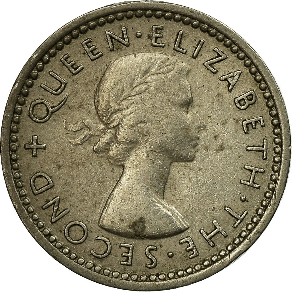 New Zealander 3 Pence Coin | Queen Elizabeth II | Carved Patu | KM25 | 1953 - 1965