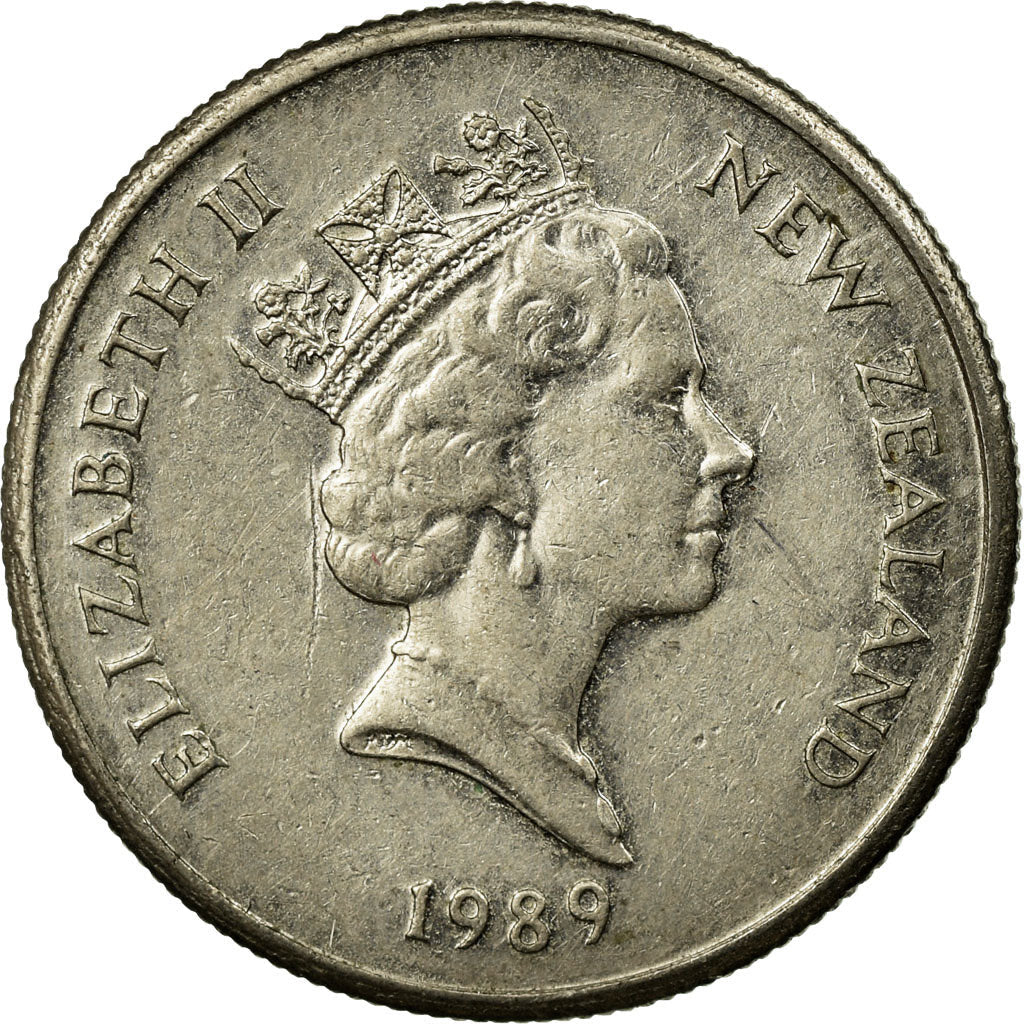 New Zealander 5 Cents Coin | Queen Elizabeth II | Tuatara Lizard | KM60 | 1986 - 1998