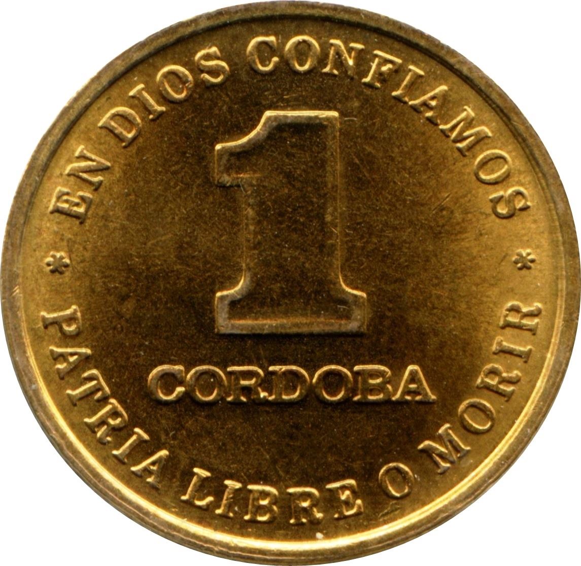 Nicaragua 1 Cordoba Coin | Panama Hat | KM59 | 1987