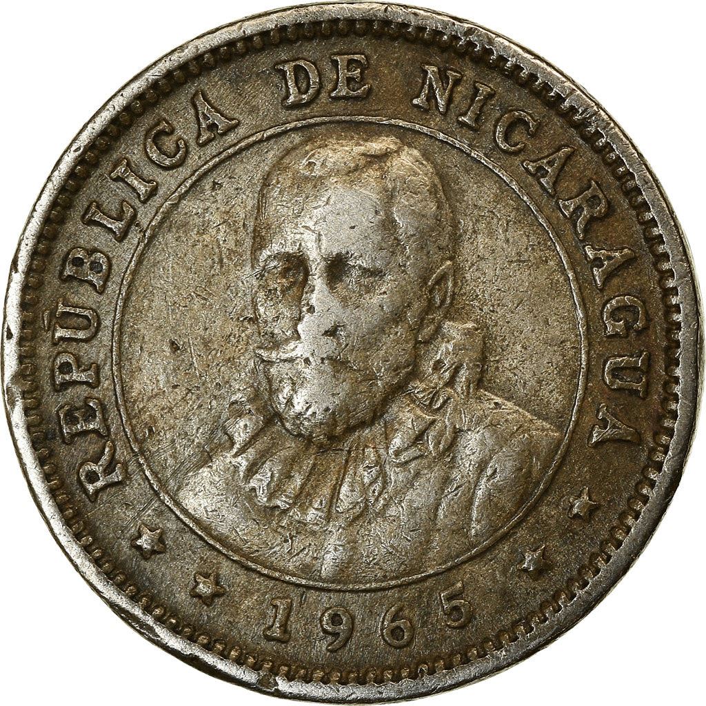 Nicaragua | 5 Centavos Coin | Explorer | Sun | Volcanos | Km:24.2 | 1962 - 1965