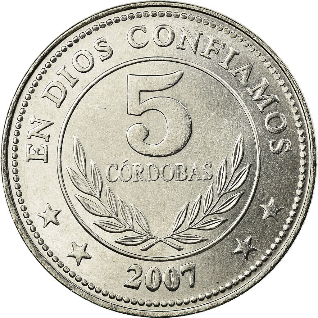 Nicaragua Coin Nicaraguan 5 Cordobas | KM90a | 2007 - 2014