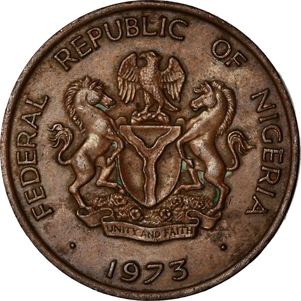 Nigeria | 1 Kobo Coin | Oil wells | Km:8.1 | 1973 - 1974