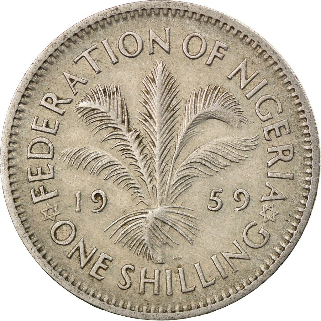 Nigeria | 1 Shilling Coin | Palm | Km:5 | 1959 - 1962