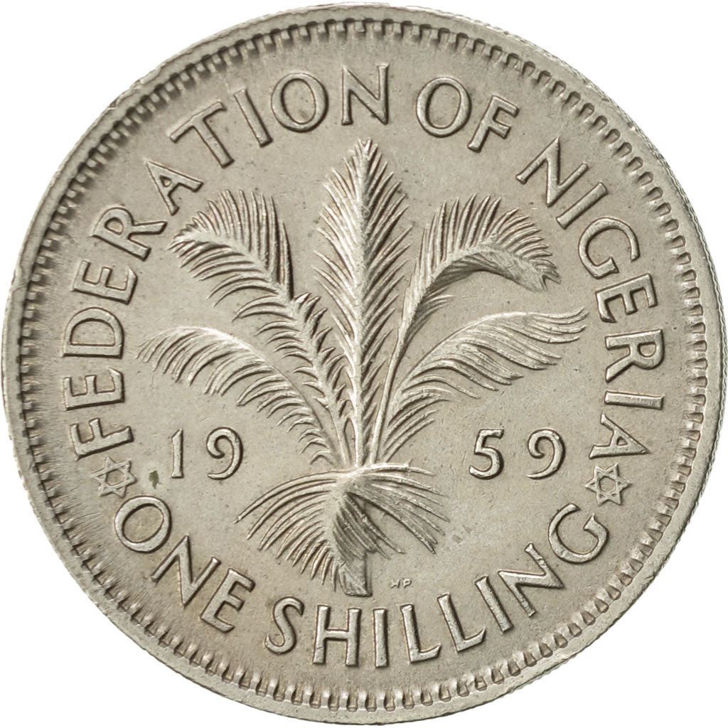 Nigeria | 1 Shilling Coin | Palm | Km:5 | 1959 - 1962