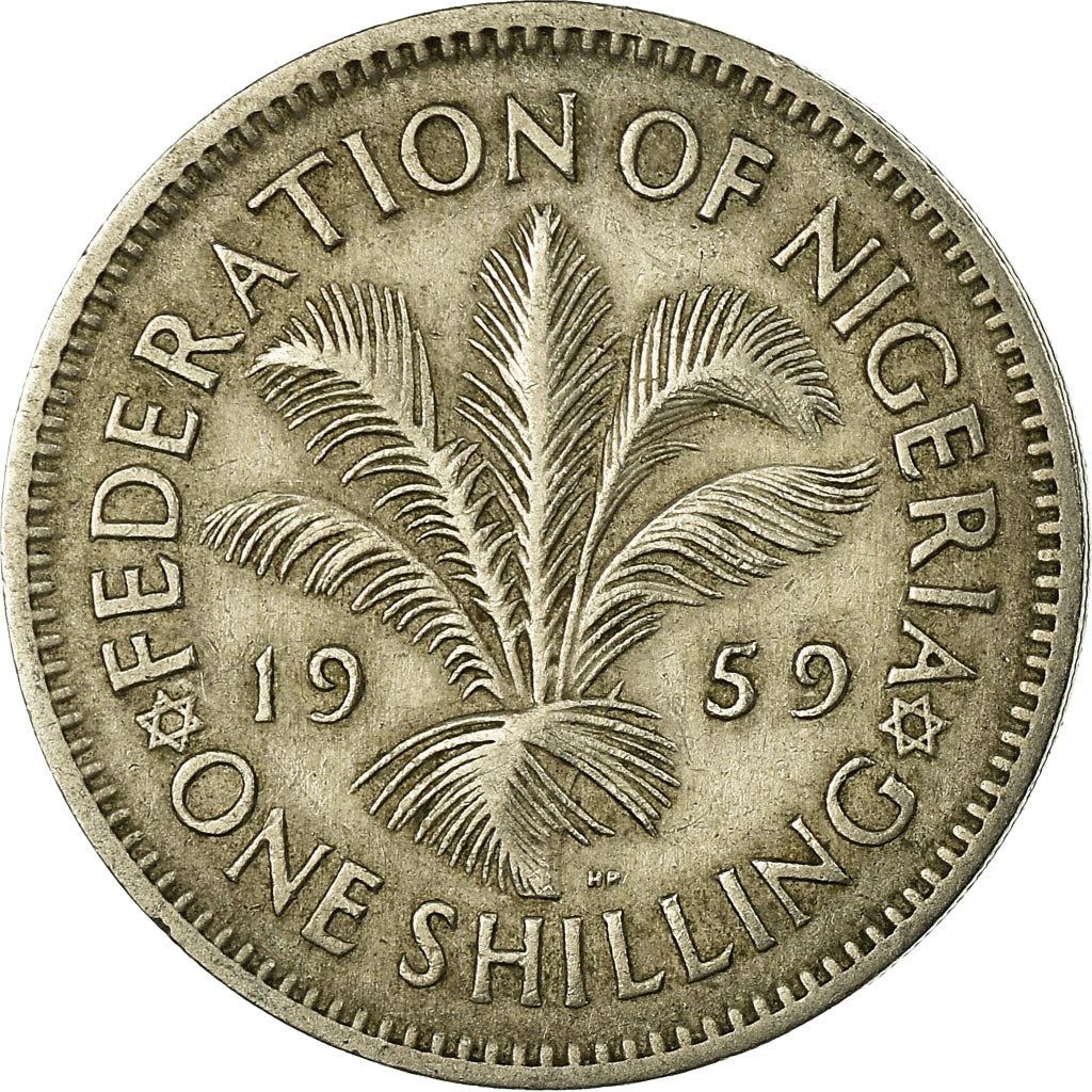 Nigeria | 1 Shilling Coin | Palm | Km:5 | 1959 - 1962