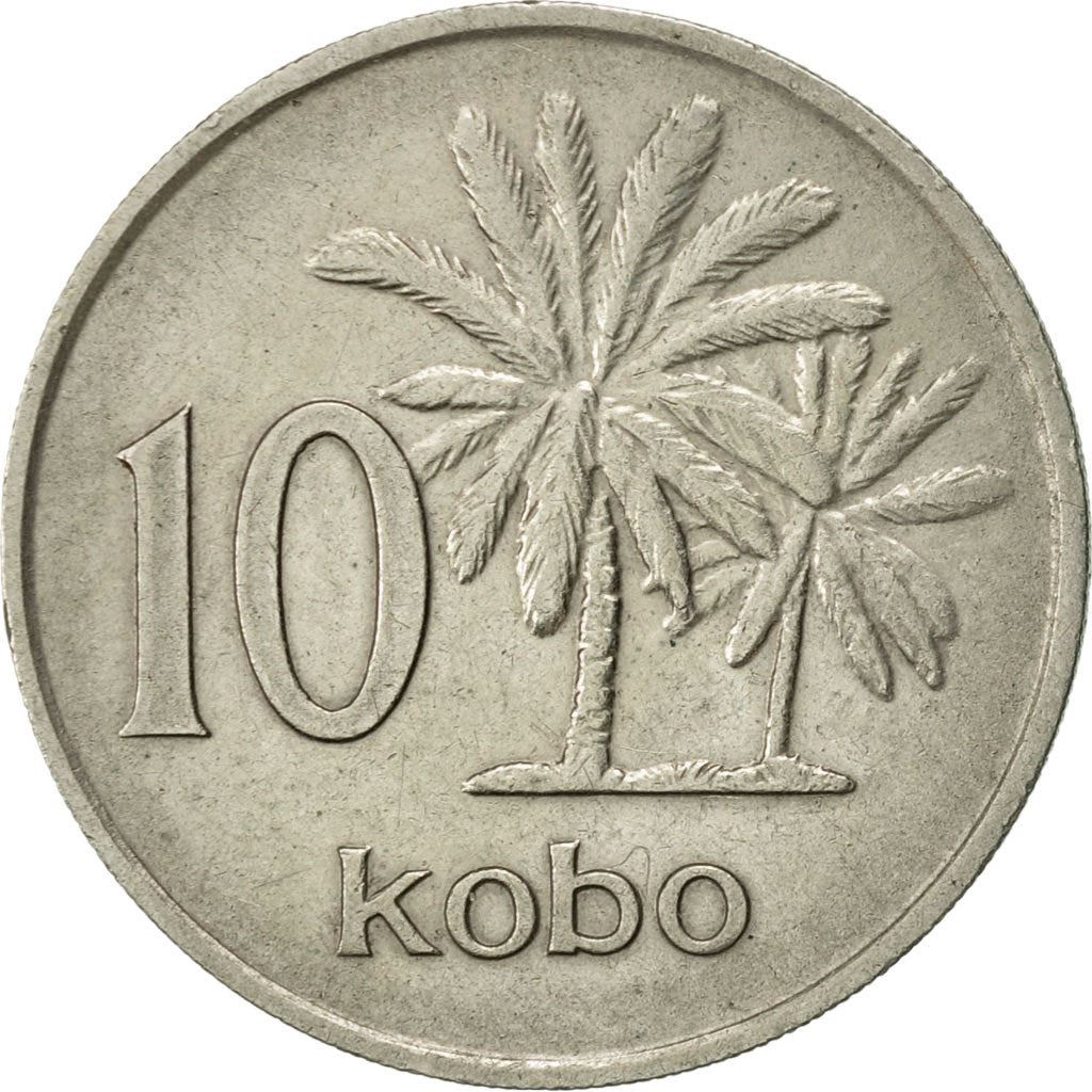 Nigeria | 10 Kobo Coin | Oil palms | Km:10.1 | 1973 - 1976