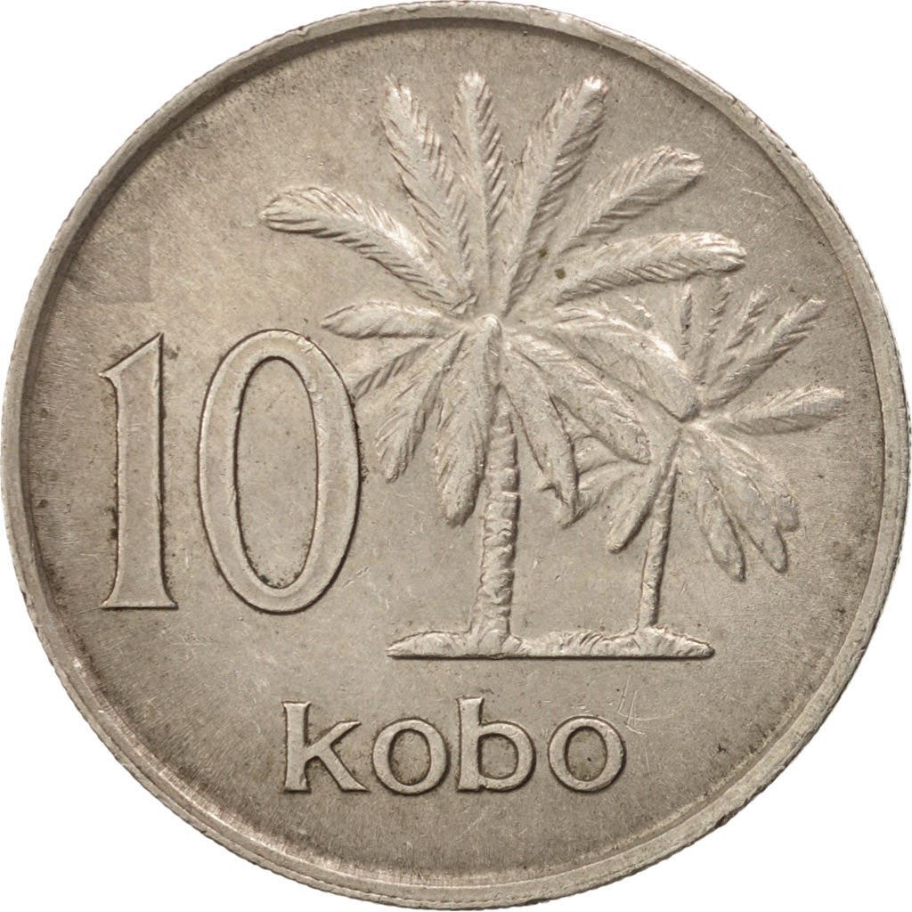 Nigeria | 10 Kobo Coin | Oil palms | Km:10.1 | 1973 - 1976