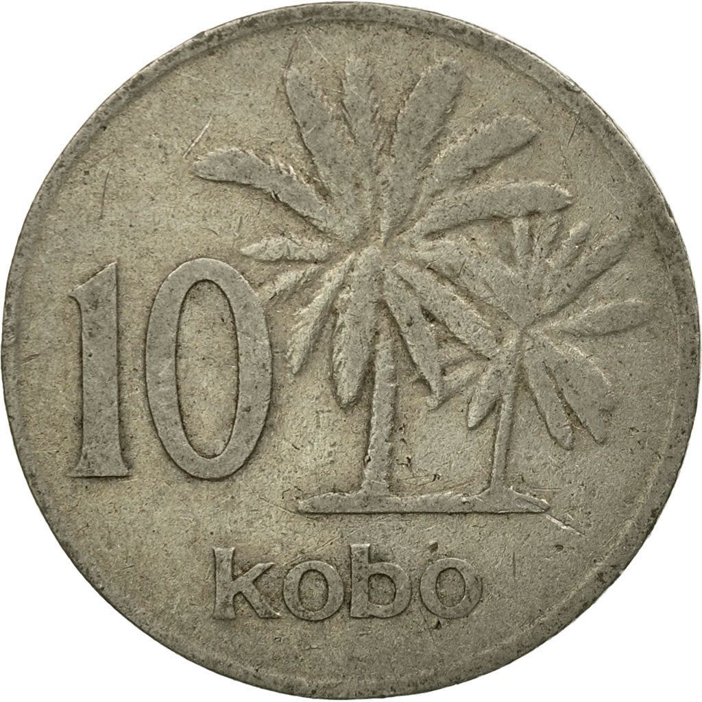 Nigeria | 10 Kobo Coin | Oil palms | Km:10.1 | 1973 - 1976