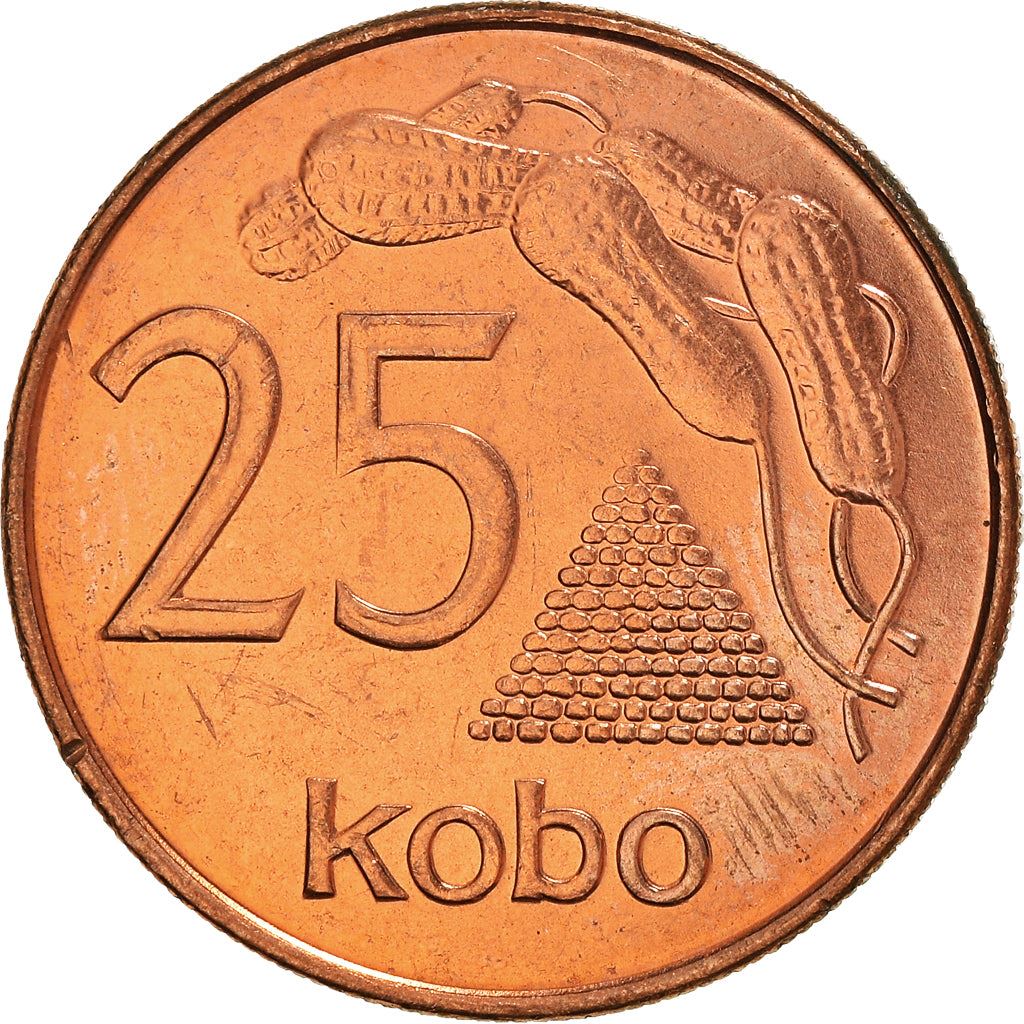 Nigeria | 25 Kobo Coin | Groundnuts | Km:11A | 1991