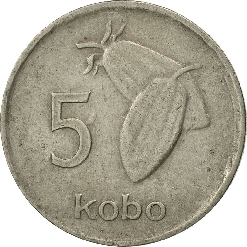 Nigeria | 5 Kobo Coin | Cocoa beans | Km:9.1 | 1973 - 1986