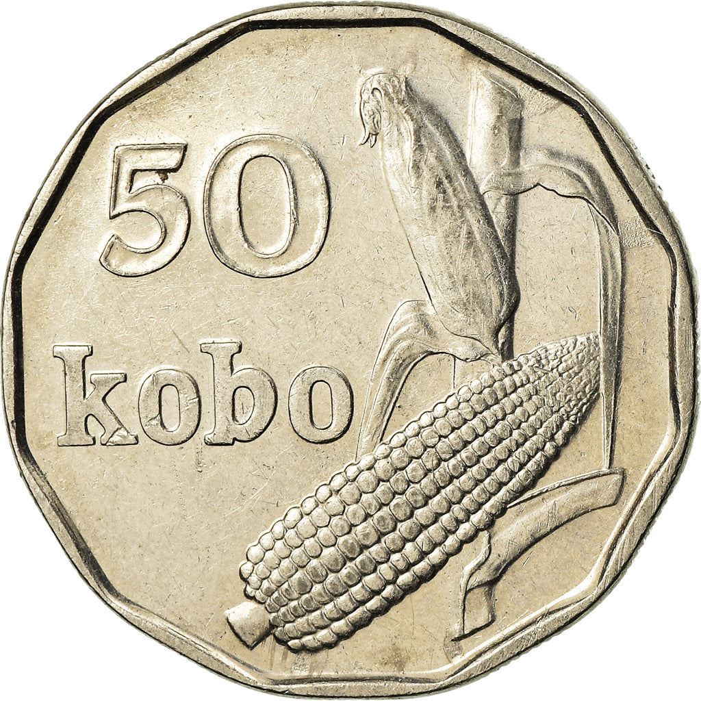 Nigeria | 50 Kobo Coin | Corn | Km:13.1 | 1991