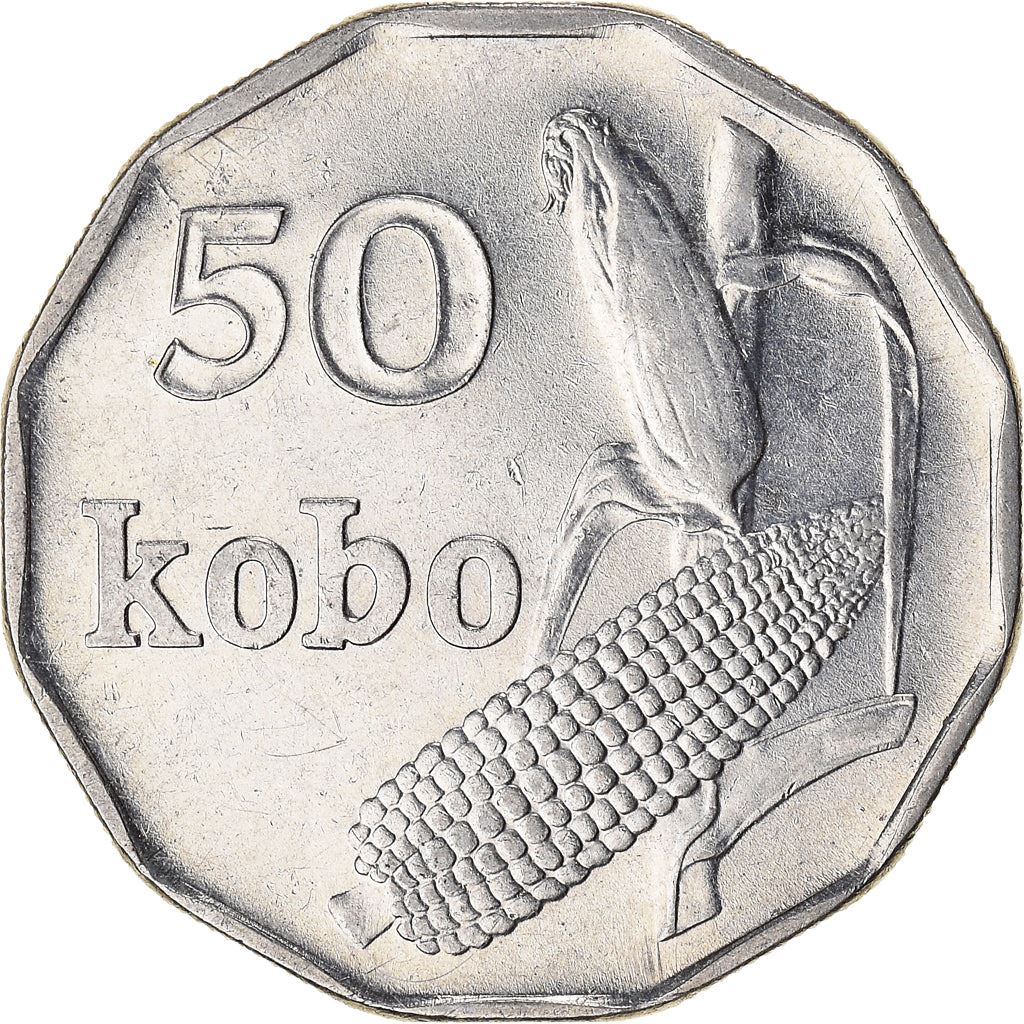 Nigeria | 50 Kobo Coin | Corn | Km:13.1 | 1991