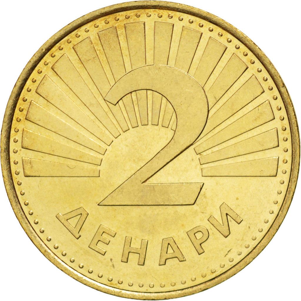 North Macedonia 2 Denari Coin | Ohrid Trout | KM3 | 1993 - 2014