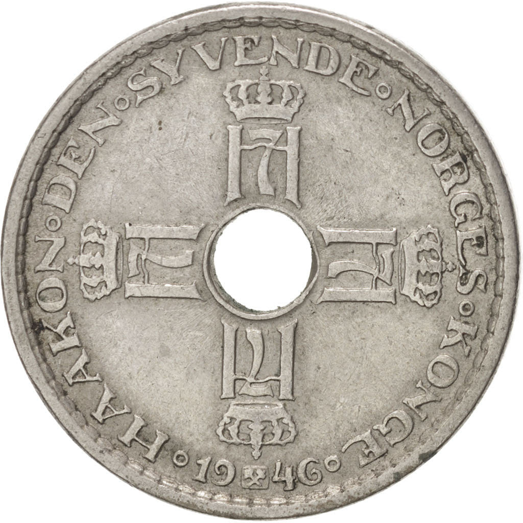 Norway 1 Krone - Haakon VII Coin KM385 1925 - 1951