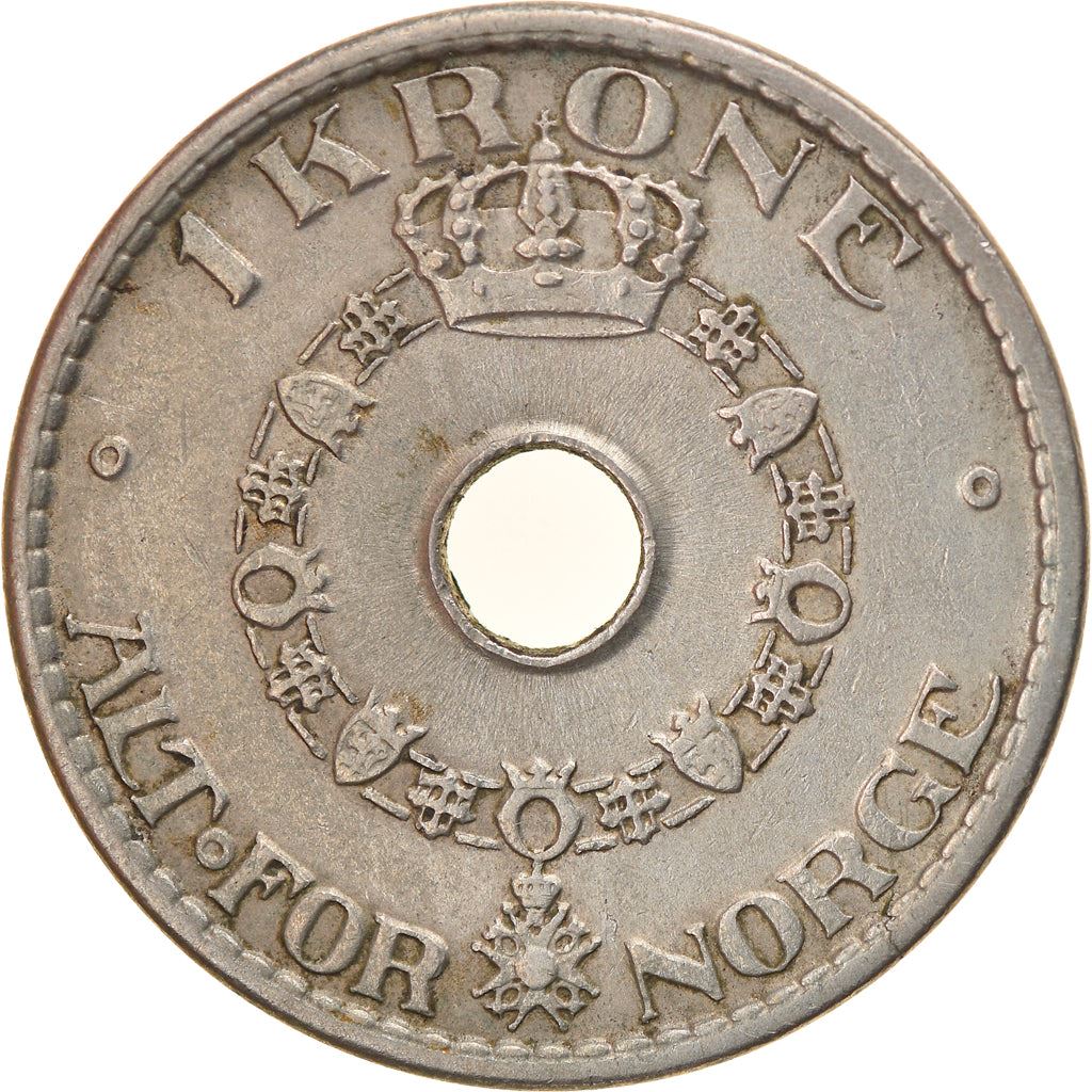 Norway 1 Krone - Haakon VII Coin KM385 1925 - 1951