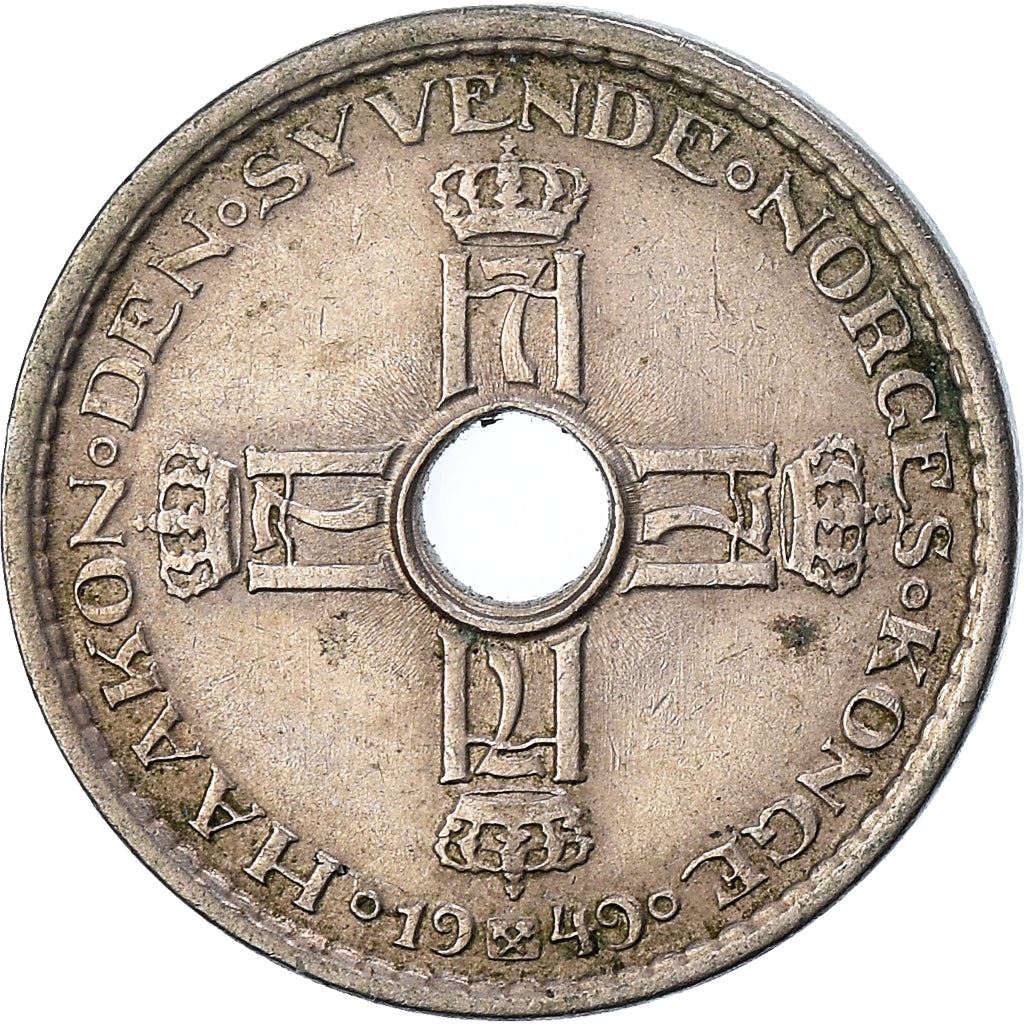 Norway 1 Krone - Haakon VII Coin KM385 1925 - 1951