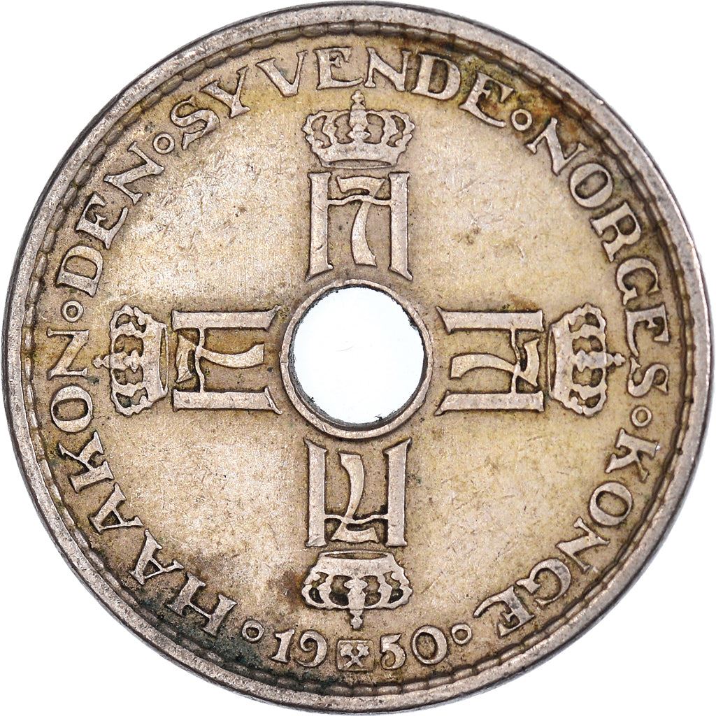 Norway 1 Krone - Haakon VII Coin KM385 1925 - 1951