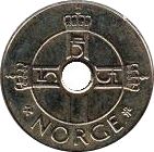 Norway 1 Krone - Harald V Coin KM462 1997 - 2016