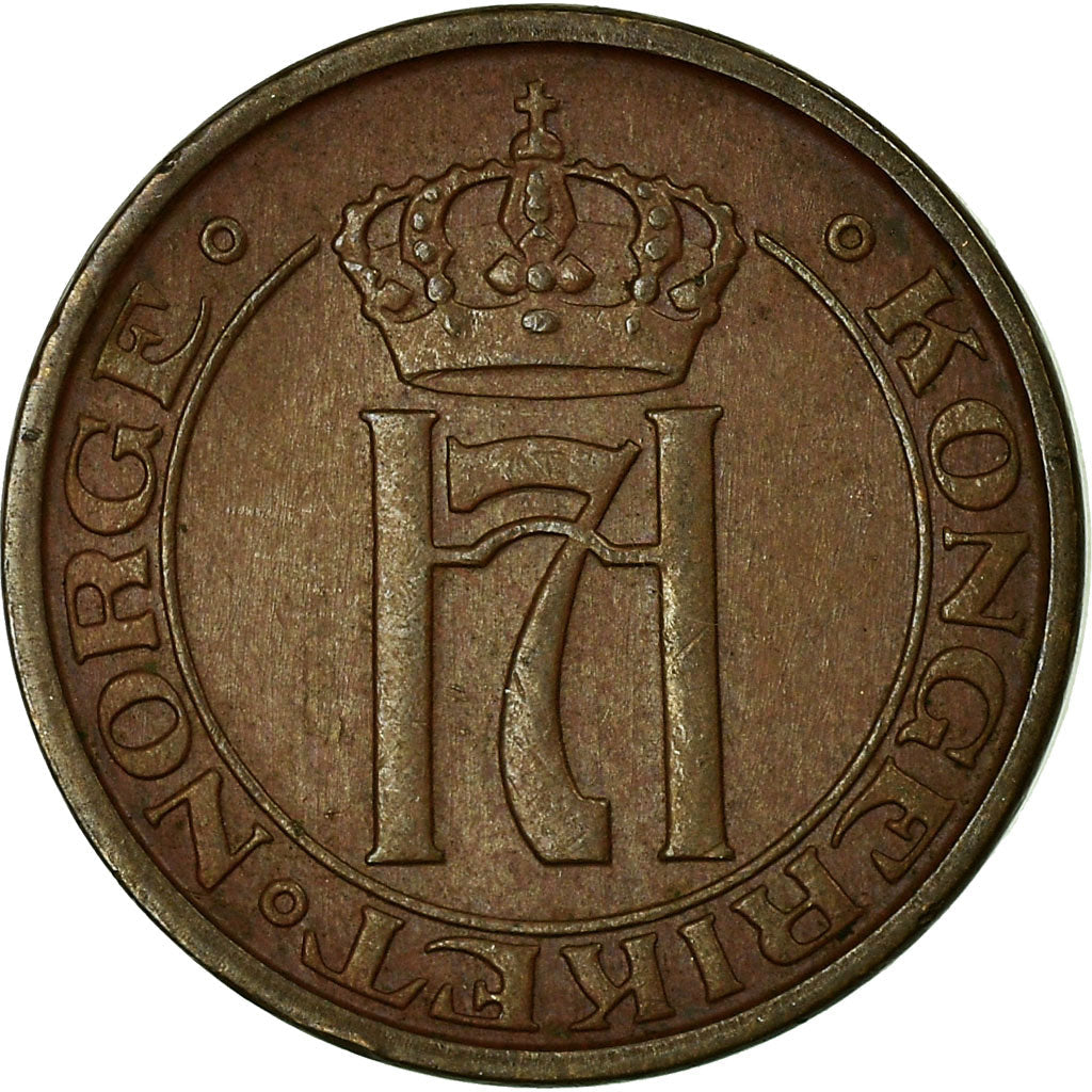 Norway 1 Øre - Haakon VII Coin KM367 1908 - 1952