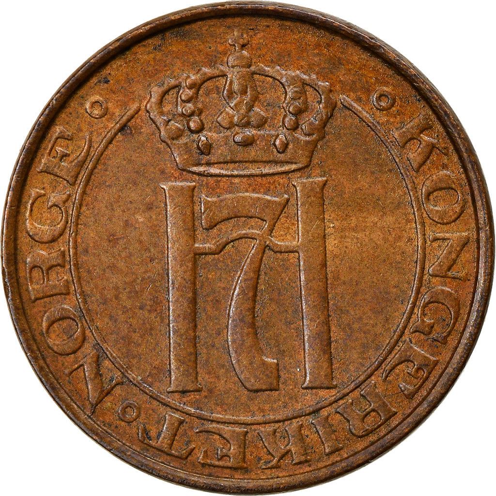 Norway 1 Øre - Haakon VII Coin KM367 1908 - 1952