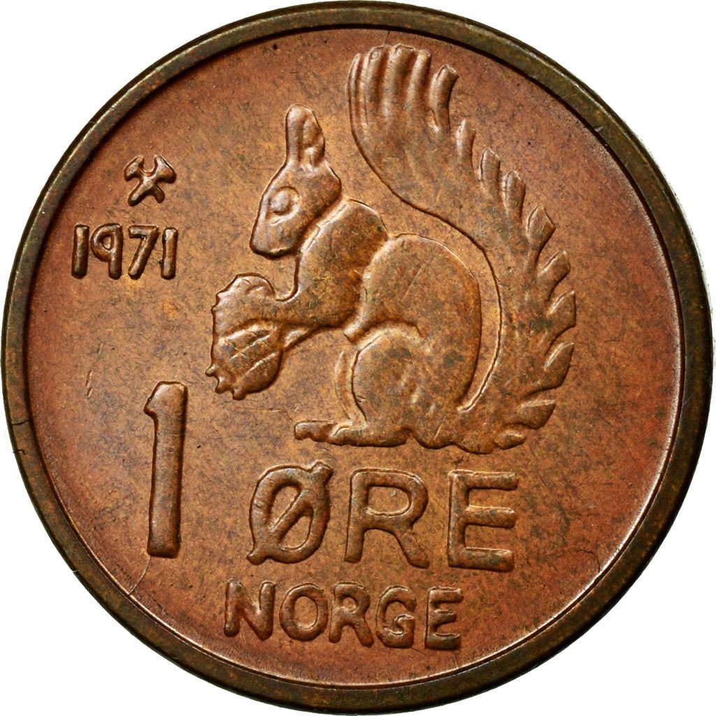 Norway 1 Øre - Olav V Coin KM403 1958 - 1972