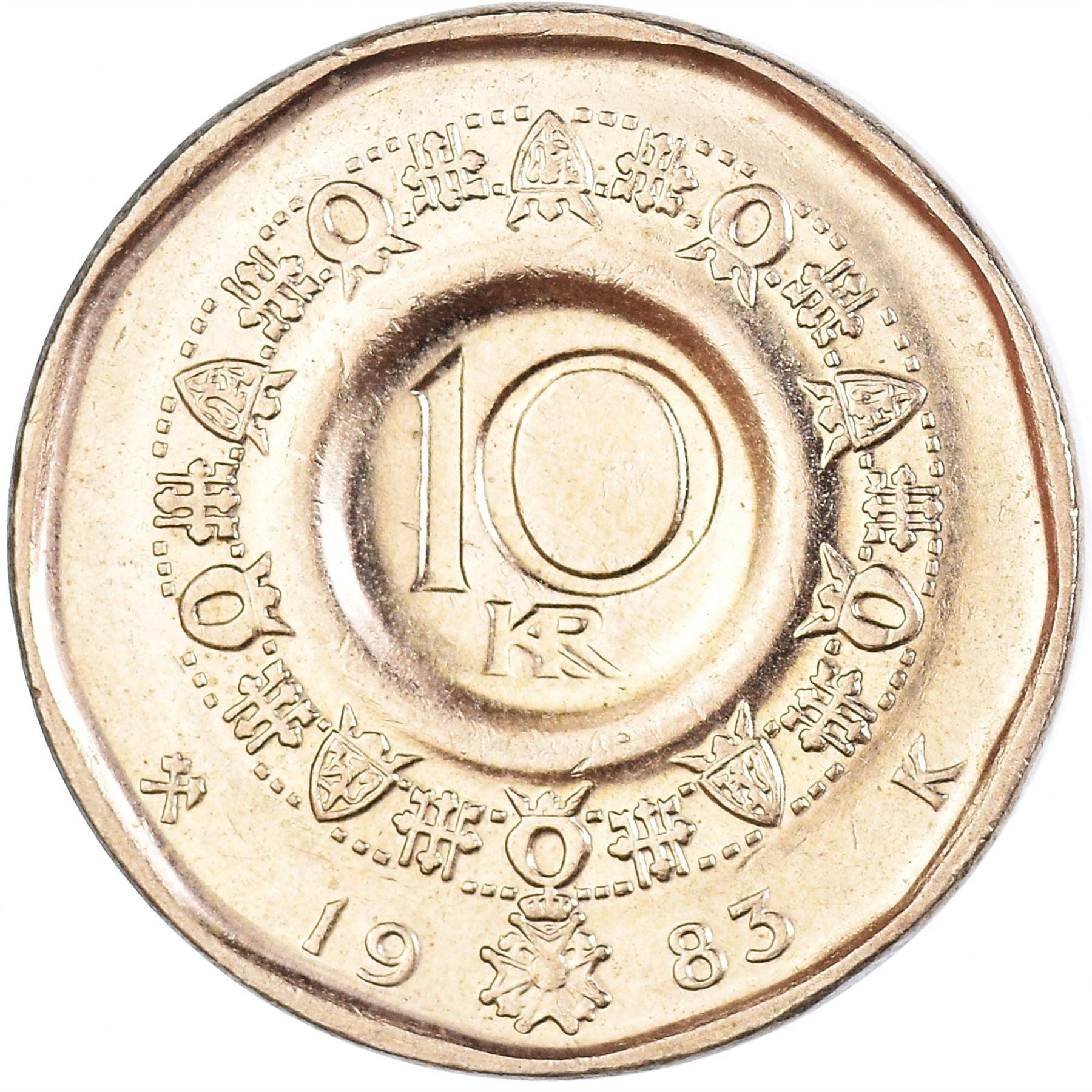 Norway 10 Kroner Coin | Olav V | KM427 | 1983 - 1991