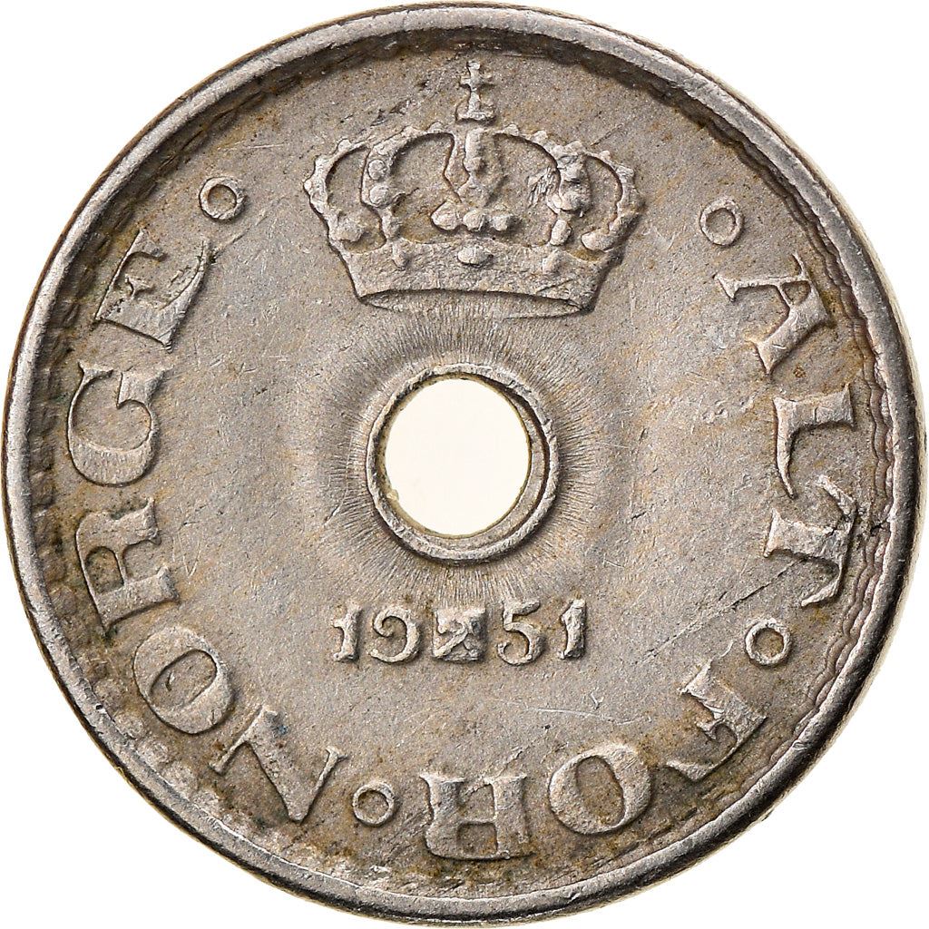 Norway 10 Øre - Haakon VII Coin KM396 1951 - 1957