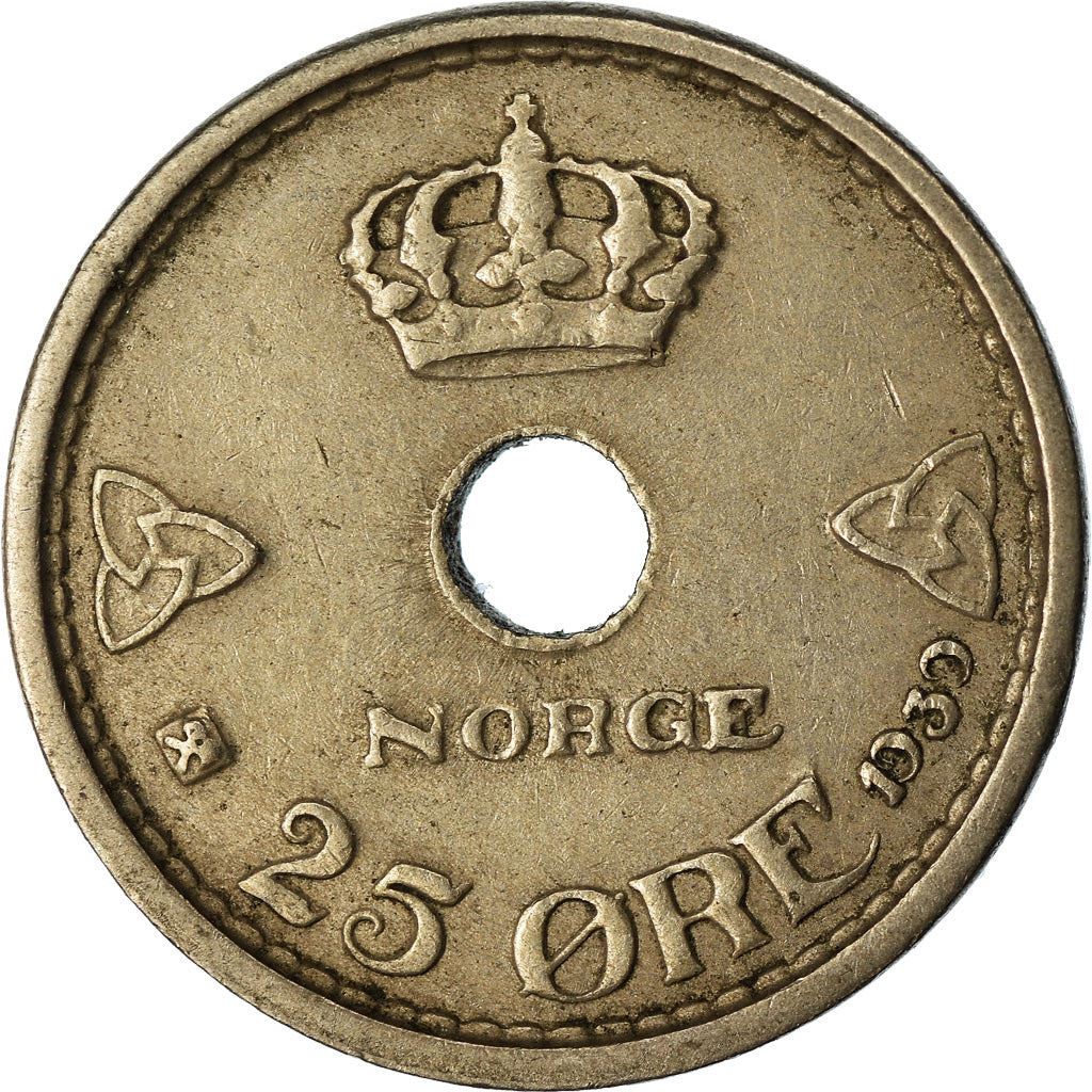 Norway 25 Ore Coin | Haakon VII | KM384 | 1924 - 1950