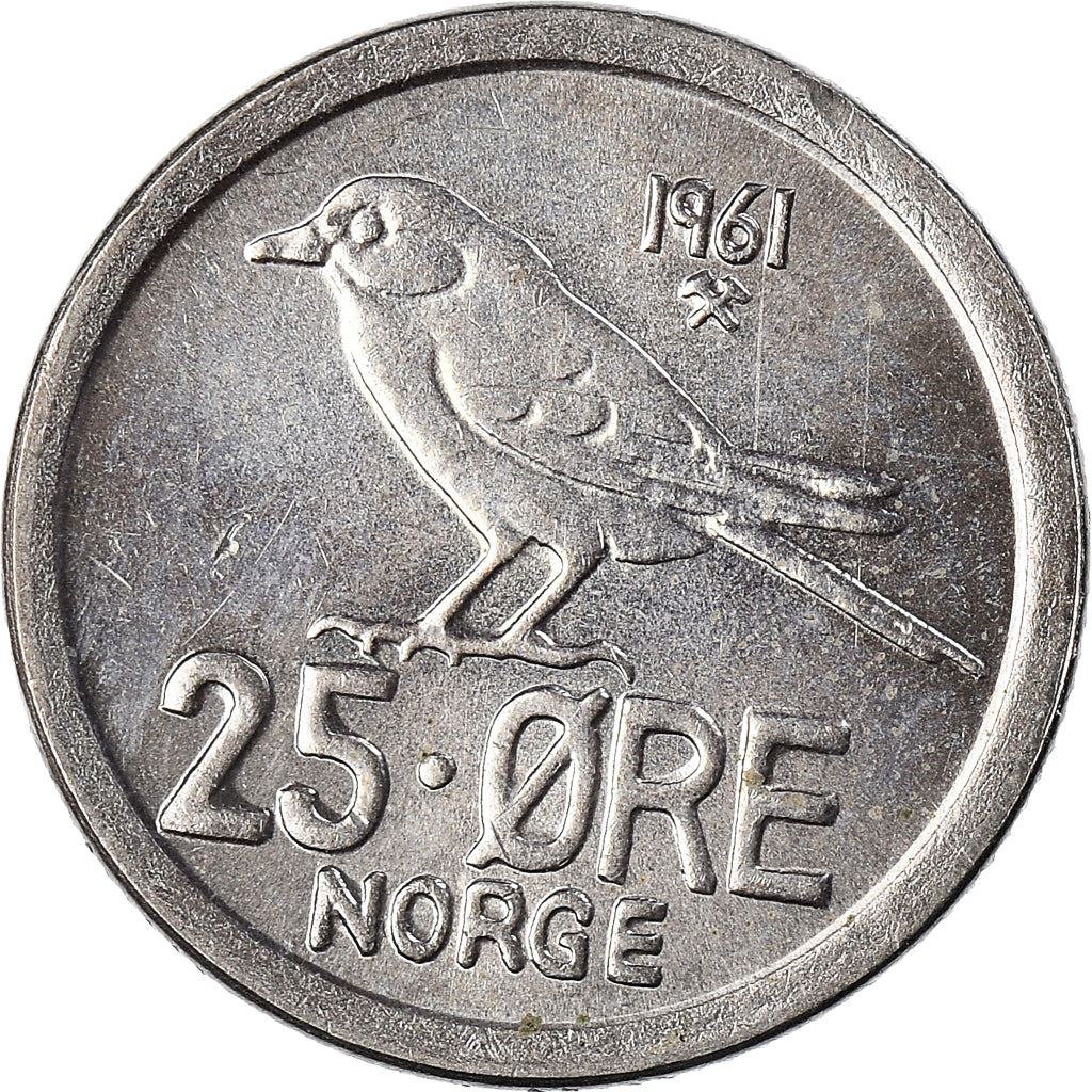 Norway 25 Øre - Olav V Coin KM407 1958 - 1973