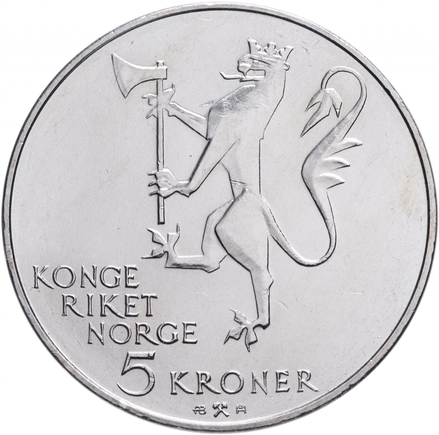 Norway | 5 Kroner Coin | Olav V | 350th Anniversary of Norwegian Army | KM423 |1978