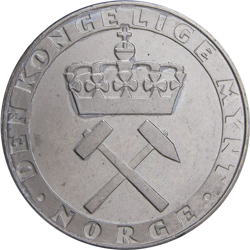 Norway | 5 Kroner Coin | Olav V | Anniversary of the Mint | KM428 |1986