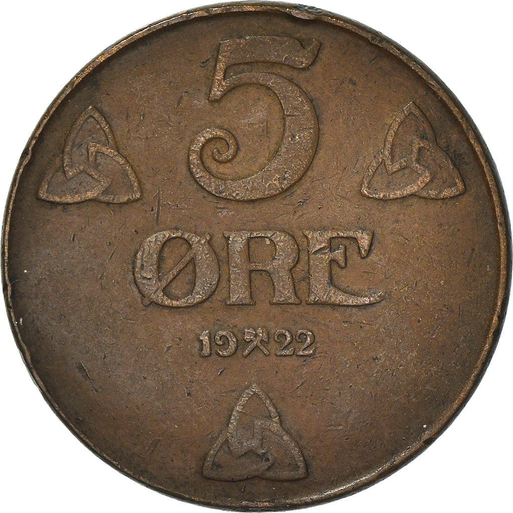 Norway | 5 Ore Coin | Haakon VII | KM368 | 1908 - 1952