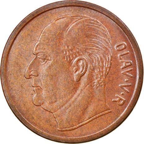 Norway 5 Øre - Olav V Coin KM405 1958 - 1973