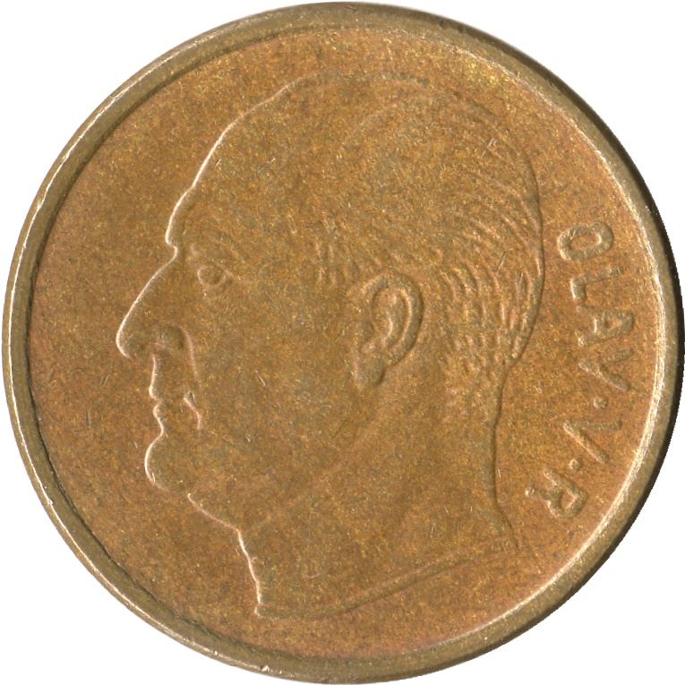 Norway 5 Øre - Olav V Coin KM405 1958 - 1973