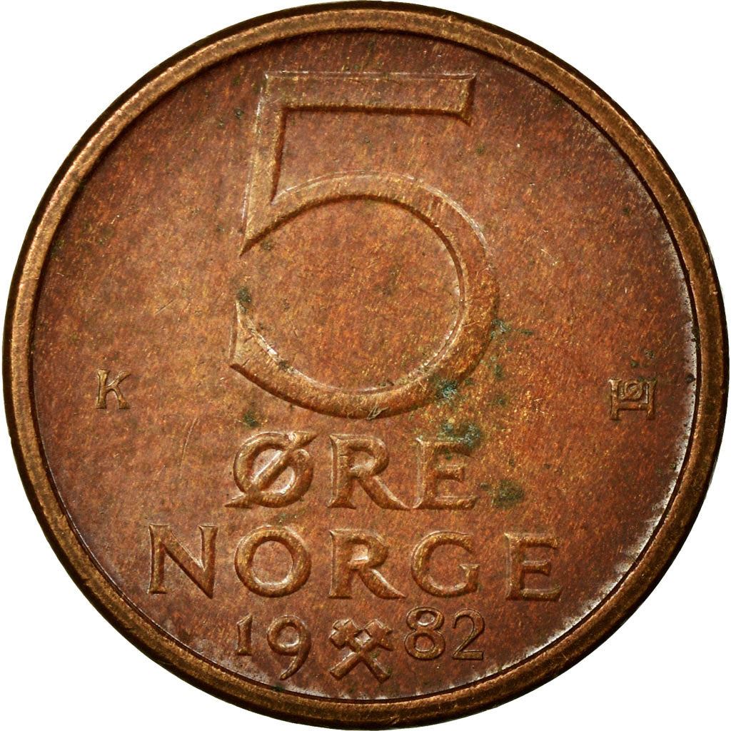 Norway 5 Øre - Olav V Coin KM415 1973 - 1982