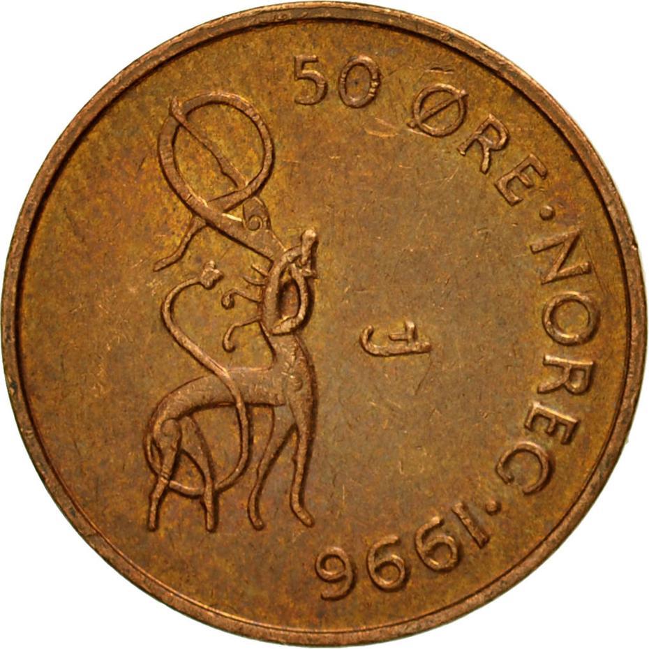 Norway 50 Øre - Harald V Coin KM460 1996 - 2011