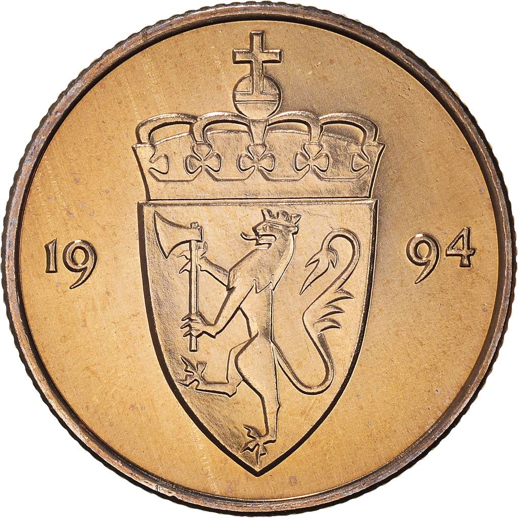 Norway 50 Øre - Olav V Coin KM418 1974 - 1996