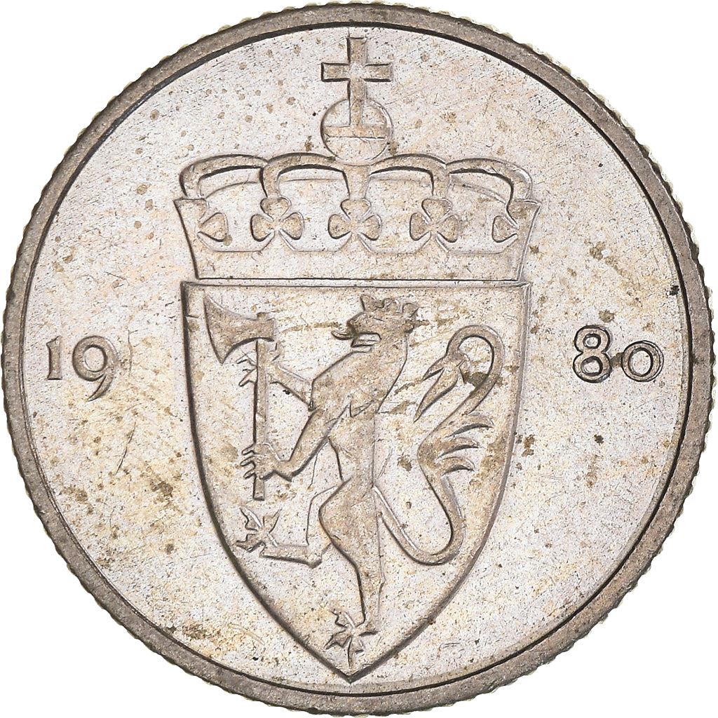 Norway 50 Øre - Olav V Coin KM418 1974 - 1996