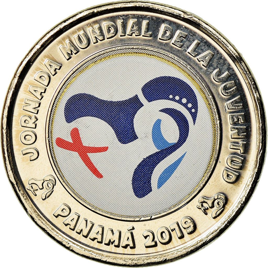 Panama | 1 Balboa Coin | Colored | World Youth Day | Km:169 | 2019