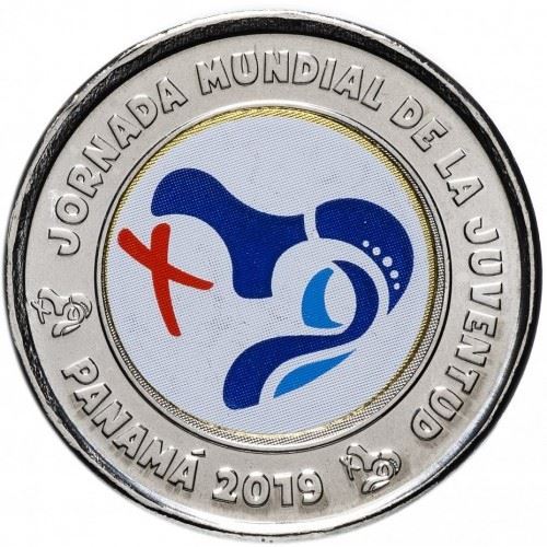 Panama | 1 Balboa Coin | Colored | World Youth Day | Km:169 | 2019