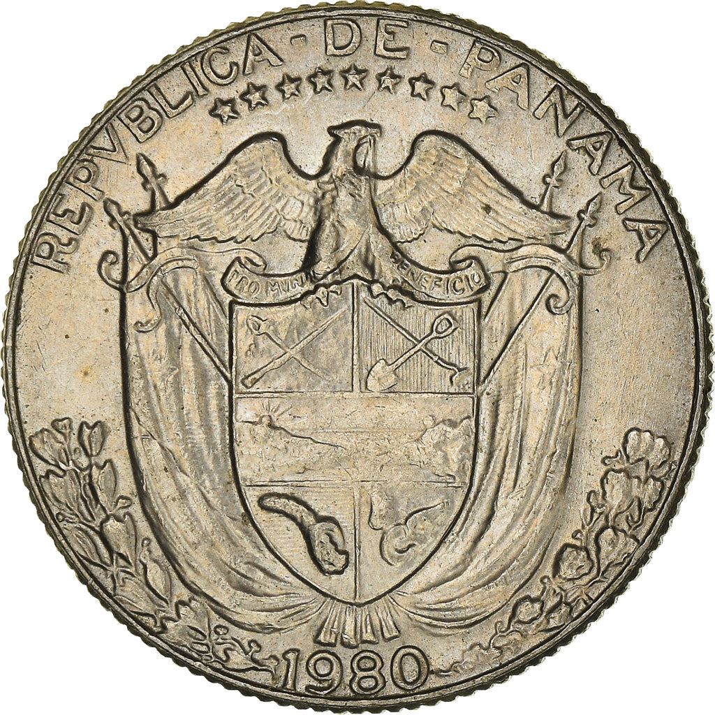 Panama 1/4 Balboa Coin | Vasco Nunez de Balboa | KM11.2a | 1966 - 1993