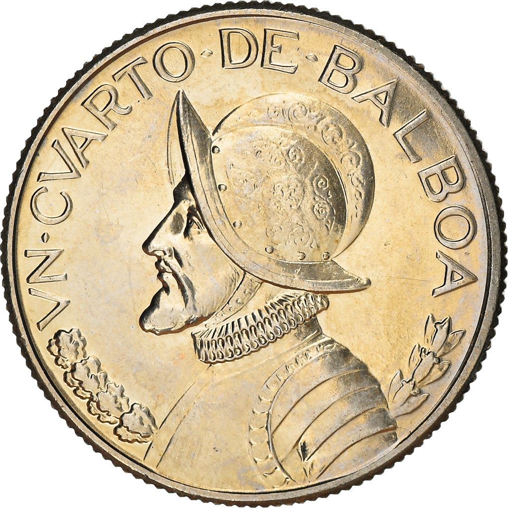 Panama 1/4 Balboa Coin | Vasco Nunez de Balboa | KM128 | 1996 - 2019