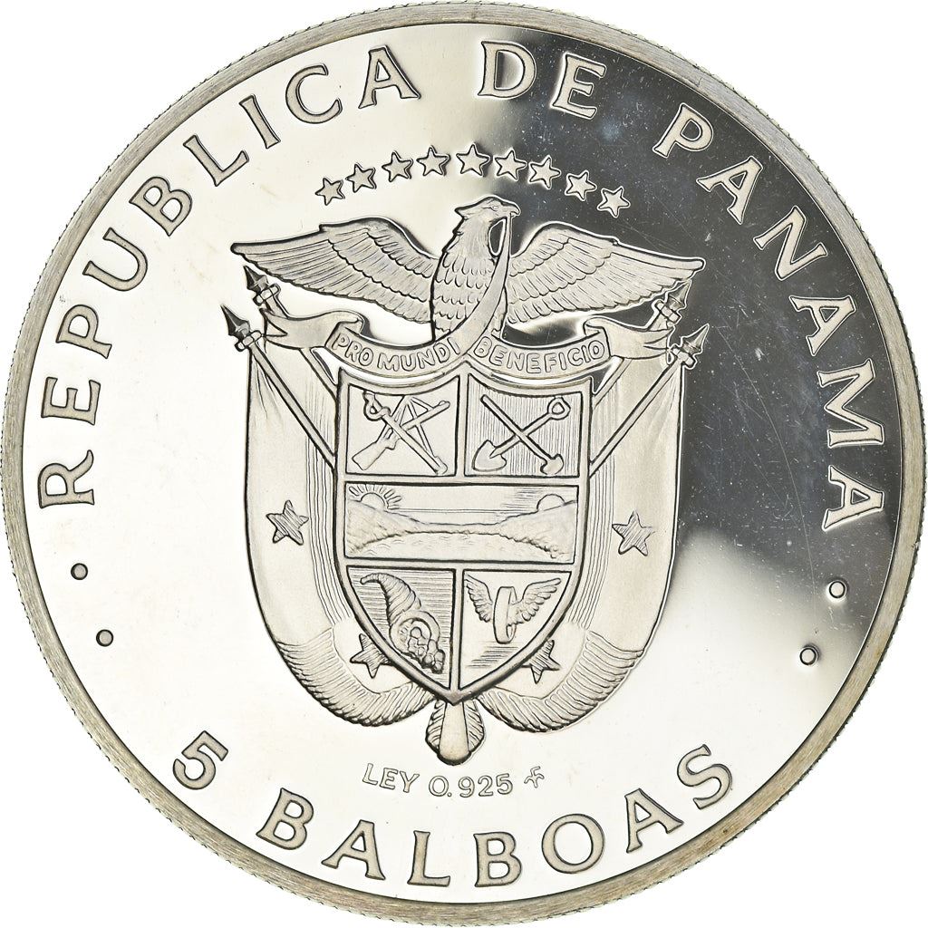 Panama | 5 Balboas Coin | President Belisario Porras Barahona | KM40.1a | 1975 - 1979